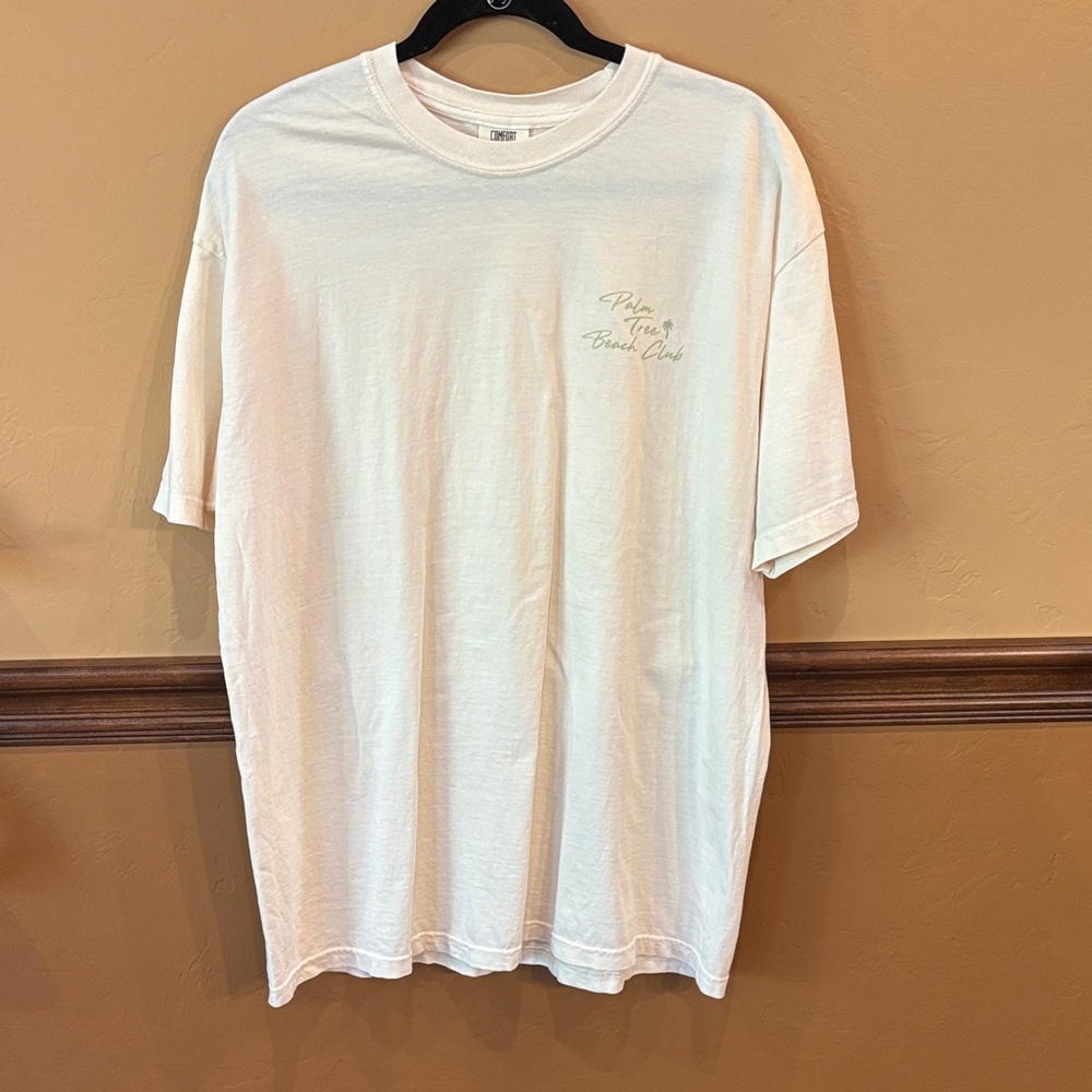 Comfort Colors Palm Tree Beach Club Cream Short Sleeve Tee